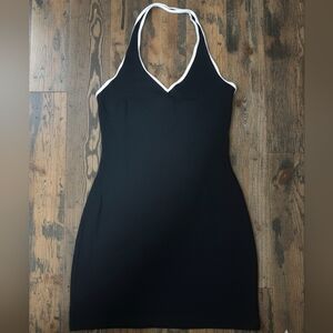 H&M Black and White Backless Dress